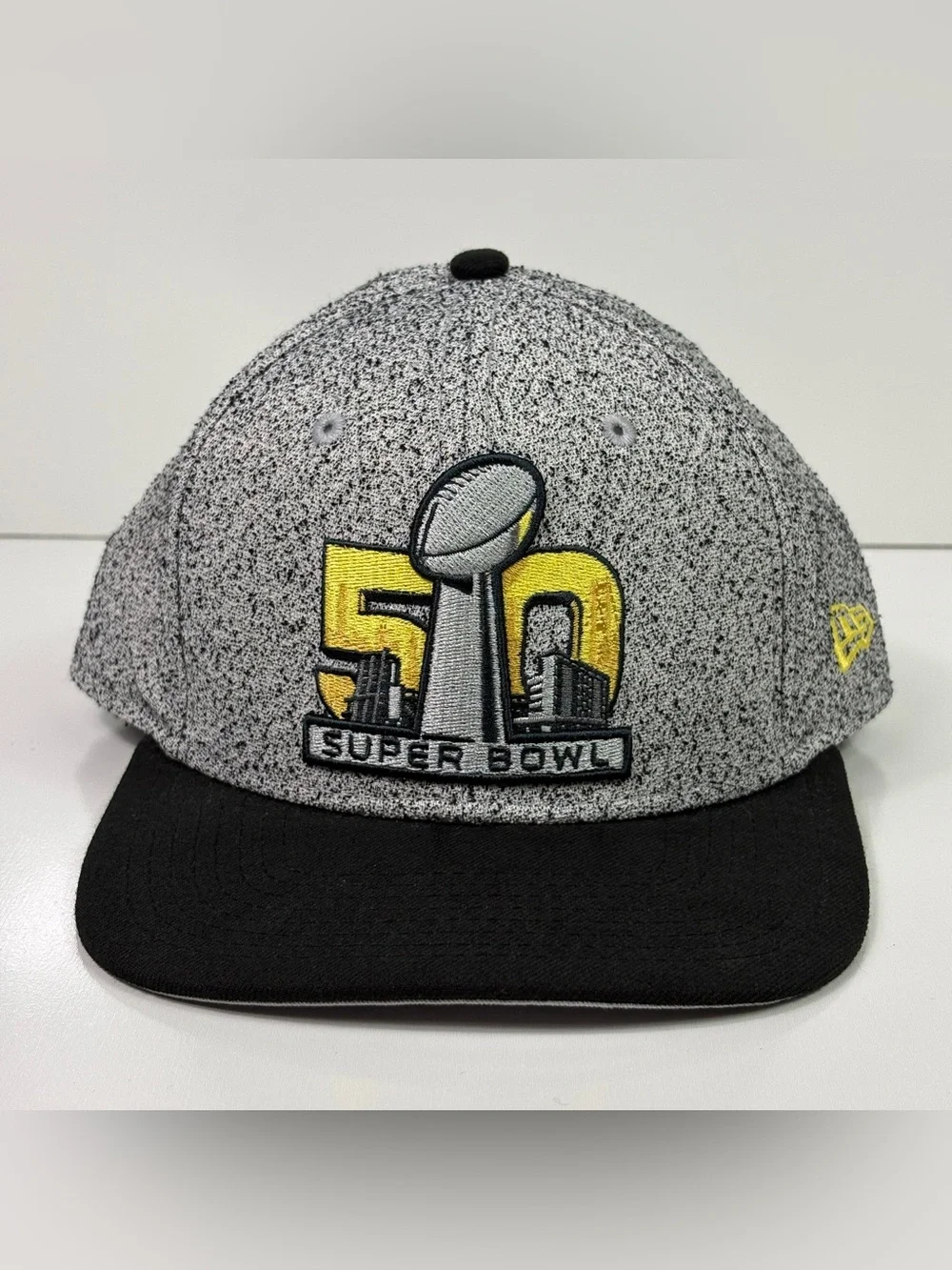 Super Bowl 50 Hat New Era 9FIFTY Snapback Men's OSFA Gray Black NFL Broncos